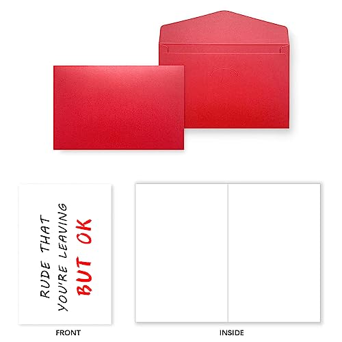 Joycard Humorous Going Away Card for Colleagues - 5.3x8 in