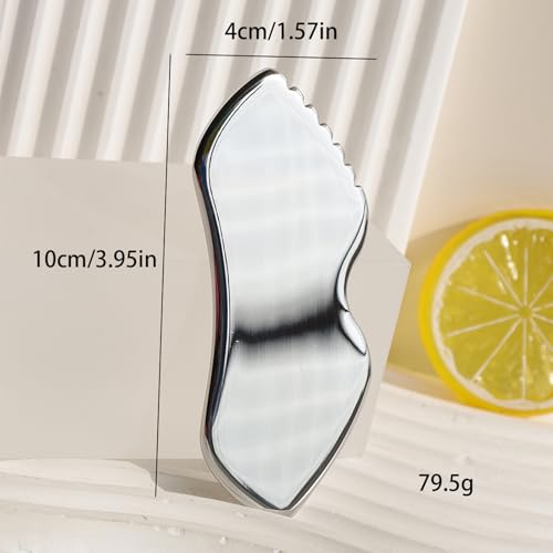 Zinmilin Stainless Steel Gua Sha Facial Tool for Skincare and Contouring