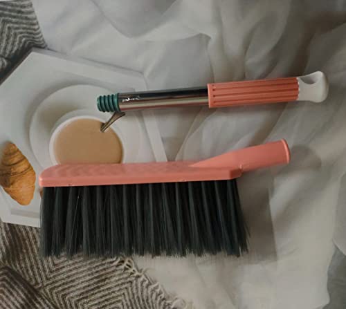 2-Pack Soft Bristle Bed Sheet & Counter Duster Brush - Non-Slip Handle