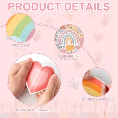 Rainbow Classroom Bulletin Board Decorations - 30Pcs Inspirational Cutouts