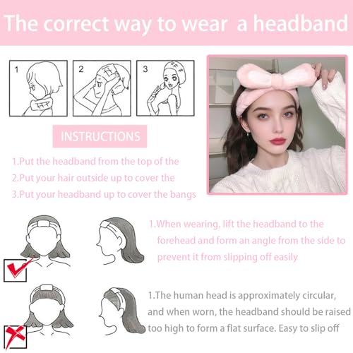 Bunny Ear Spa Headband 3-Pack Soft Fleece Makeup & Skincare Hair Bands