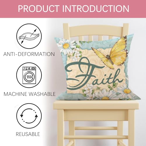 Spring Summer Inspirational Floral Decorative Throw Pillow Covers |