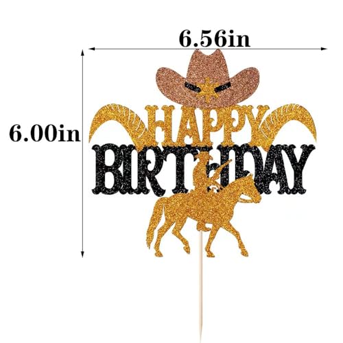Cowboy Cake Topper - Western Theme Birthday Decoration
