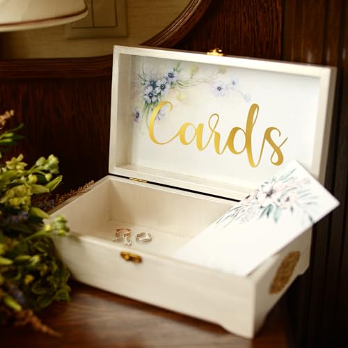 Gold Cards Sticker Set for Wedding Gift Boxes - 7.48 Inch (2 Pcs)
