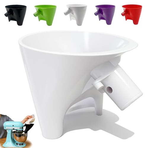 Flour Funnel Attachment for KitchenAid Tilt-Head Mixers - White