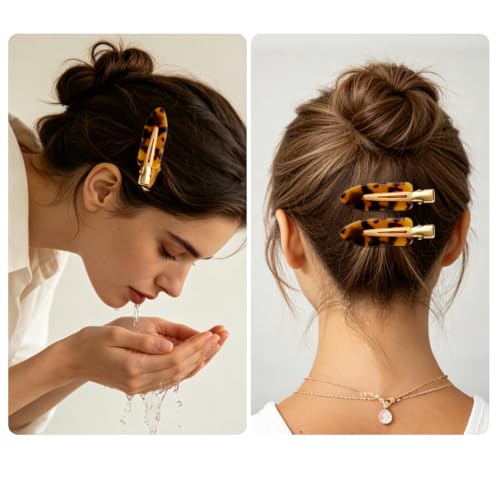 FADUIIO No-Crease Hair Clips, 6-Piece Non-Slip Duckbill Styling Set