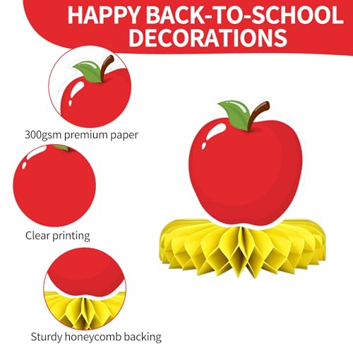 9-Piece Back to School Honeycomb Centerpieces Set for Classrooms