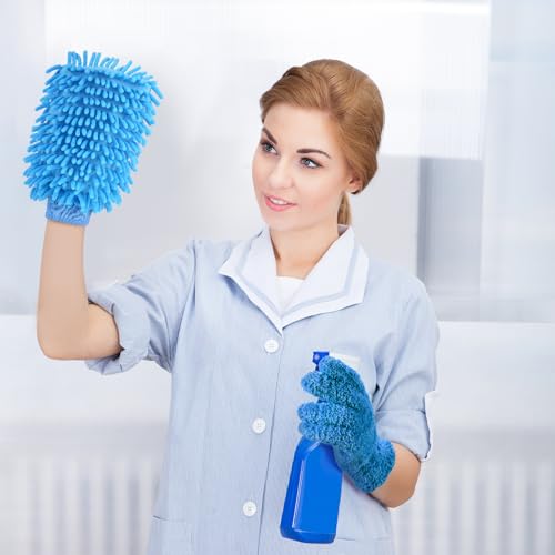 6-Piece Microfiber Dusting Glove and Towel Set for Household Cleaning