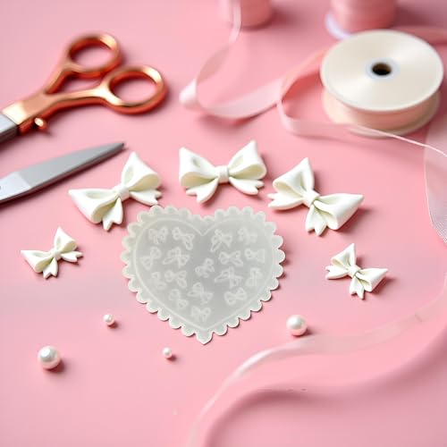 Transparent 3D Bow Silicone Nail Molds for DIY Nail Art Charms