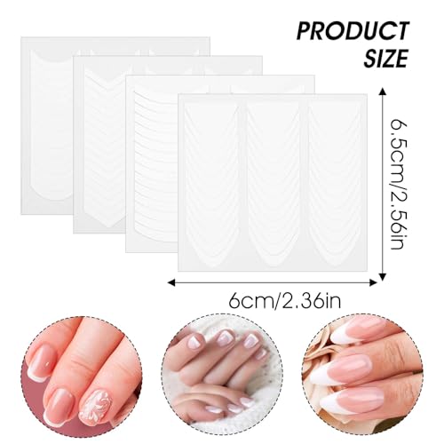 French Tip Guide Stickers 1620 Pcs Self-Adhesive Manicure Strips