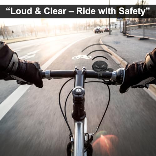 2 Pack Bike Bells for Adults, Loud Crisp Clear Sound, Durable Aluminum Alloy, Bicycle Bell for Adult Bikes, Easy to Install Cycling Accessories for Mountain Road and Commuter Safety