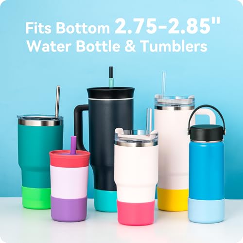 2 Pack Silicone Boot | Compatible with Hydro Flask, Owala, Yeti, Stanley & More | Fits 2.75-2.85" Bottom Bottles/Tumblers (12-40oz) | Anti-Slip | BPA-Free | Scratch & Noise Resistant