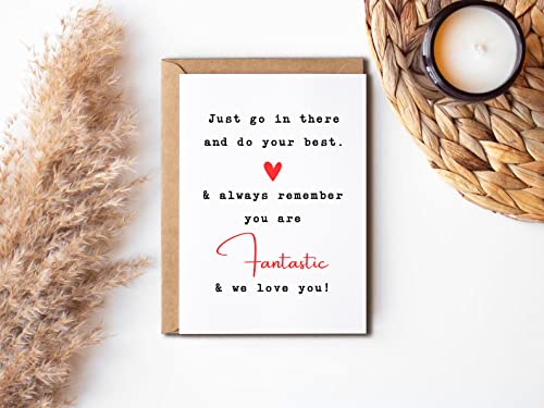 Good Luck Greeting Card - Encouragement Card for Exams and New Job
