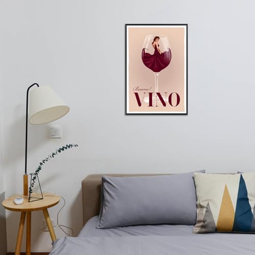 Retro Italian Drink Canvas Poster - Champagne & Cocktail Art
