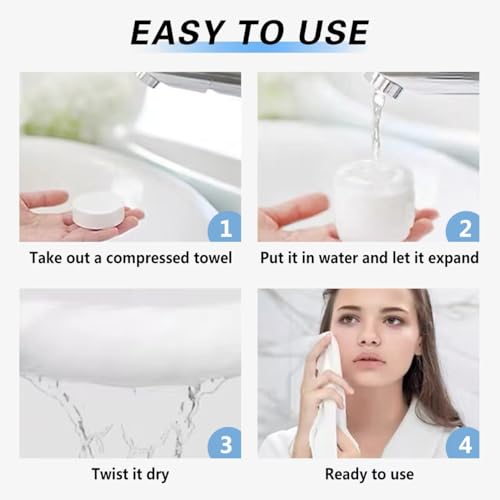 120 Pcs Compressed Towels - Soft Microfiber Magic Towels for Travel