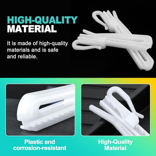 80-Piece Adjustable Pinch Pleat Curtain Hooks - 85mm Plastic Drapery Hooks