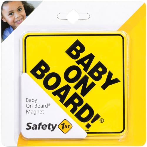 Safety 1st Baby On Board Magnetic Car Sign, 4 x 4 Inch, 1 Count