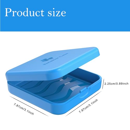 ARGOMAX Slim Aligner Case - Portable Retainer Box with Airflow Slots, Blue