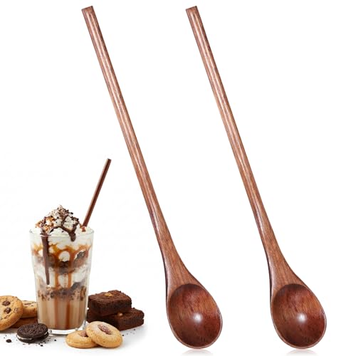 Premium 7.8 Inch Wooden Spoon Set - Versatile Mixing & Stirring