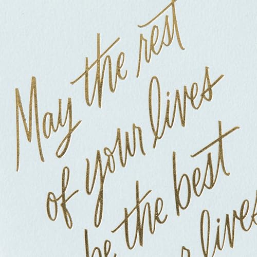 Hallmark Signature Wedding Card - Rest of Your Lives Gold Foil Design