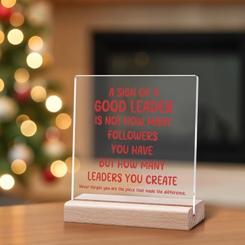 Thank You Gifts for Boss - Acrylic Desk Sign with Stand