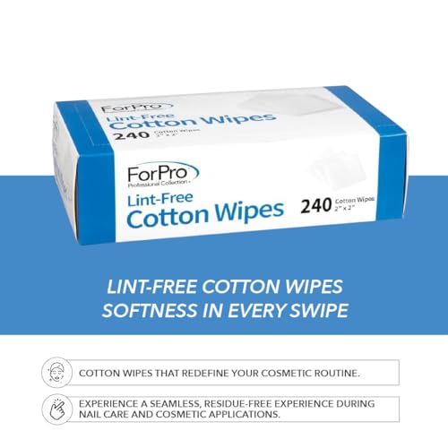 ForPro Lint-Free Cotton Wipes 100% Pure Cotton Gauze 240-Count