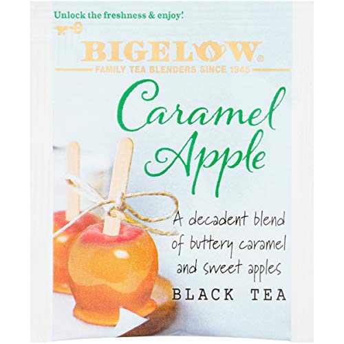 Bigelow Caramel Apple Black Tea Bags - 20 Count Pack of 6, 120 Total Caffeinated Tea Bags