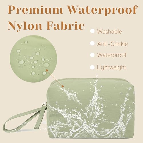 MUHUASHI Mini Waterproof Makeup Bag & Toiletry Organizer Clutch