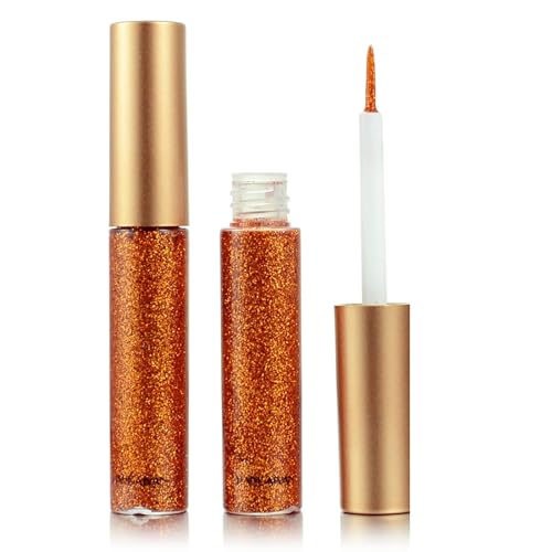 Dragonranee Liquid Glitter Eyeliner Waterproof Metallic Shimmer Eyeshadow Dark Golden