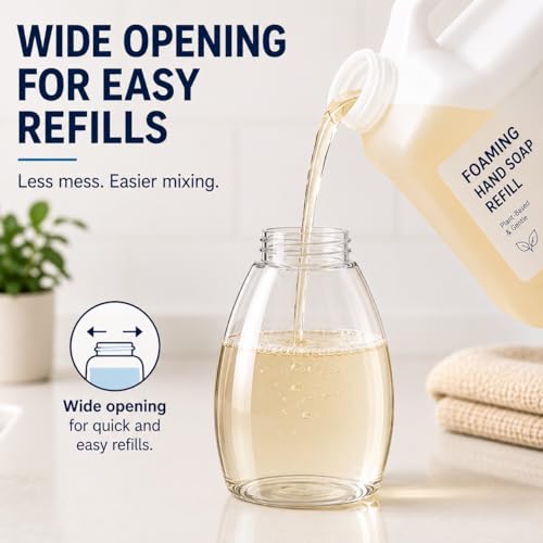 Bar5F 8.5 oz Foaming Soap Dispenser - Reusable BPA-Free Soap Pump