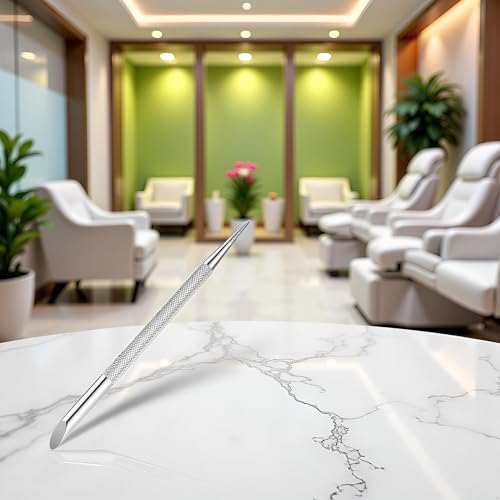 Stainless Steel Double Ended Cuticle Pusher and Nail Dotting Tool