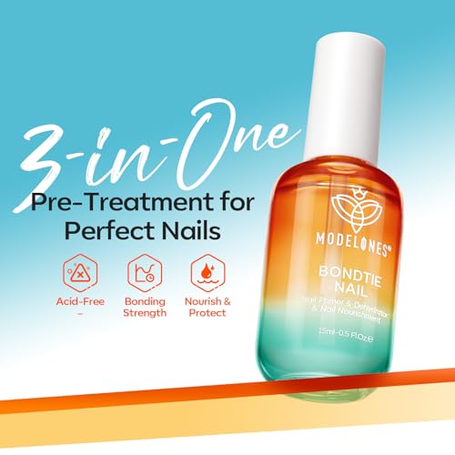 Modelones 3-in-1 Nail Dehydrator and Primer with Vitamin A E & Keratin