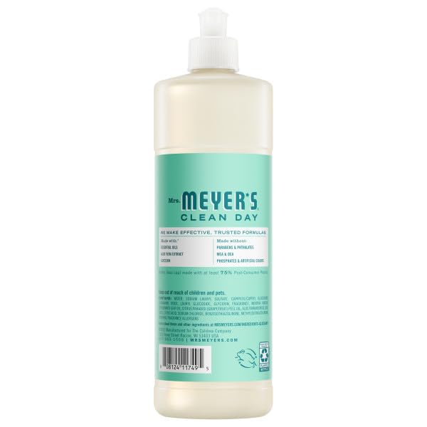 Mrs. Meyer's Clean Day Peony Dish Soap - Grease-Cutting Formula