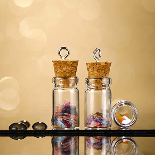 50-Piece Mini Glass Bottles with Cork Stoppers - 0.5ml Tiny Jars for DIY Crafts