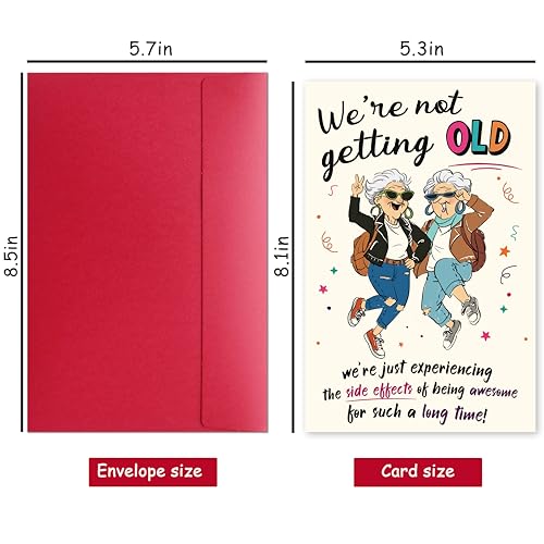 Funny Birthday Card for Female Friend - Aging Humor Gift