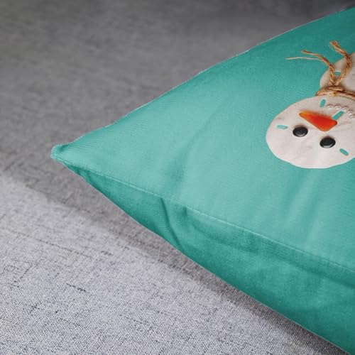 Emvency Snowman Sand Dollar Throw Pillow Cover 18x18