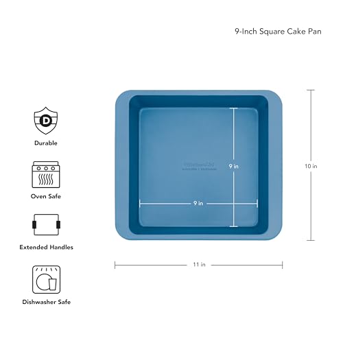 KitchenAid 9-Inch Square Cake Pan, Nonstick Aluminized Steel, Blue Velvet