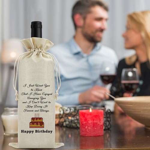 Sfodiary Wine Gift Bag for Couples - Anniversary & Engagement Gift