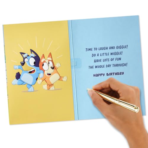 Hallmark Bluey Musical Birthday Card with Light - Hip Hooray Design