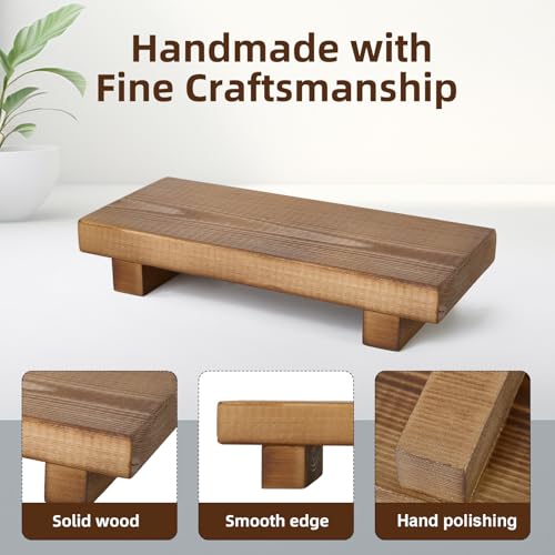 Solid Wood Display Riser for Kitchen and Bathroom Decor