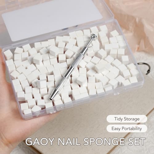 GAOY Ombre Nail Sponge Kit with Grabbing Pen and Storage Box