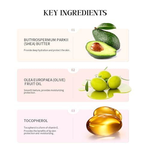 Hydrating Butter Lip Balm Set - 4 Flavors Glossy Tint & Lip Care