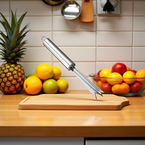 Zhuluck Stainless Steel Pineapple Eye Remover V-Shape Fruit Peeler