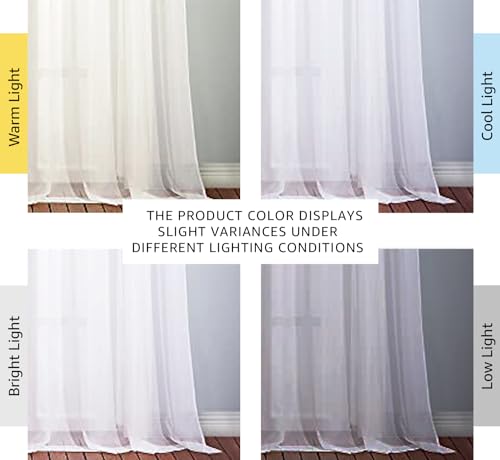 NICETOWN Sheer Curtains 108" Extra Long - White Voile Window Panels (2 Pack)