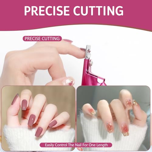 Hasakhi Acrylic Nail Clippers with Magnetic Sizers & Stainless Steel Blade