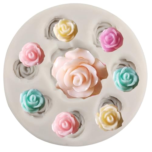 MINFEIDMS Style L Rose Silicone Candy & Fondant Mold - Mini Flower Design
