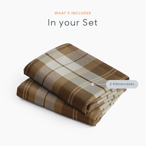 Wake In Cloud Plaid Pillow Cases Set - Tartan Check Design, 20x26"