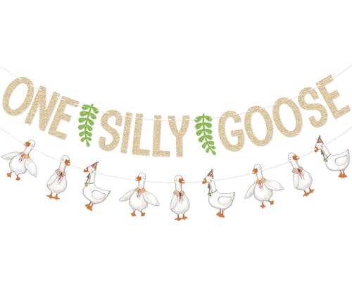 One Silly Goose Banner Garland for 1st Birthday Party