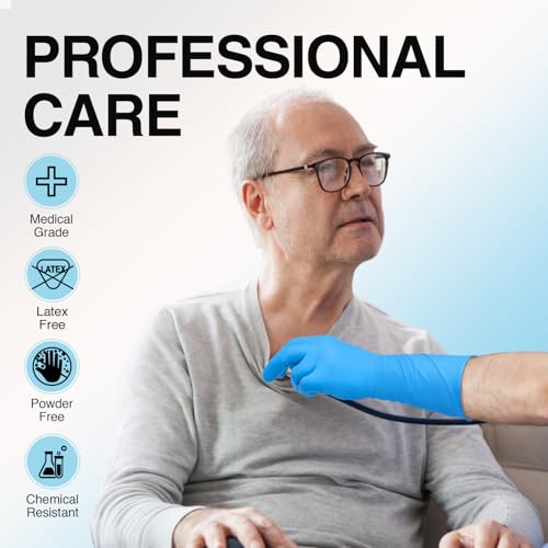 Schneider Disposable Medical Gloves Medium - Latex-Free, Powder-Free, 50 Pack, Extended Cuff