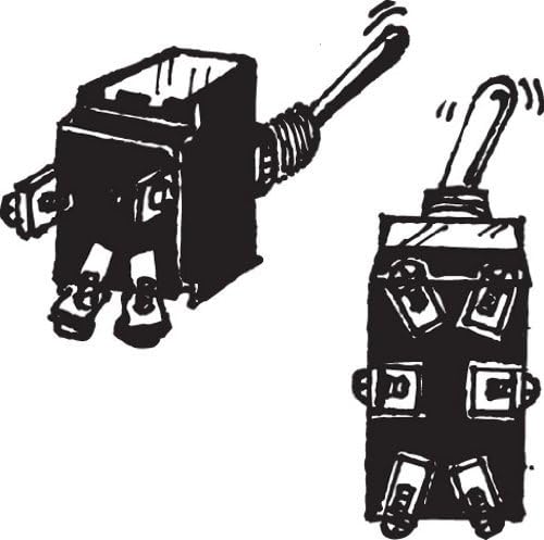 Gardner Bender GSW-123 DPDT Heavy-Duty Toggle Switch, (ON)-OFF-(ON), 20A